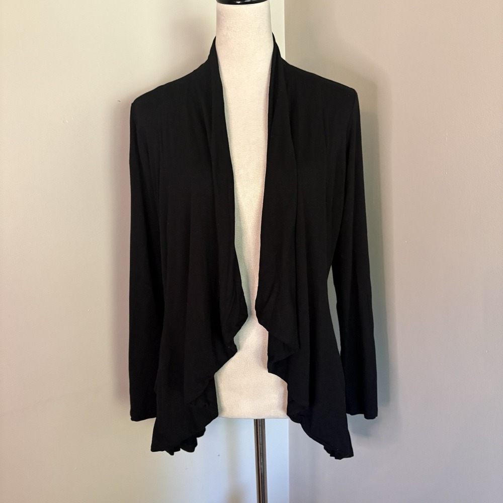 Testimony Los Angeles Black Draped Studded Cardigan Jacket Size Small USA